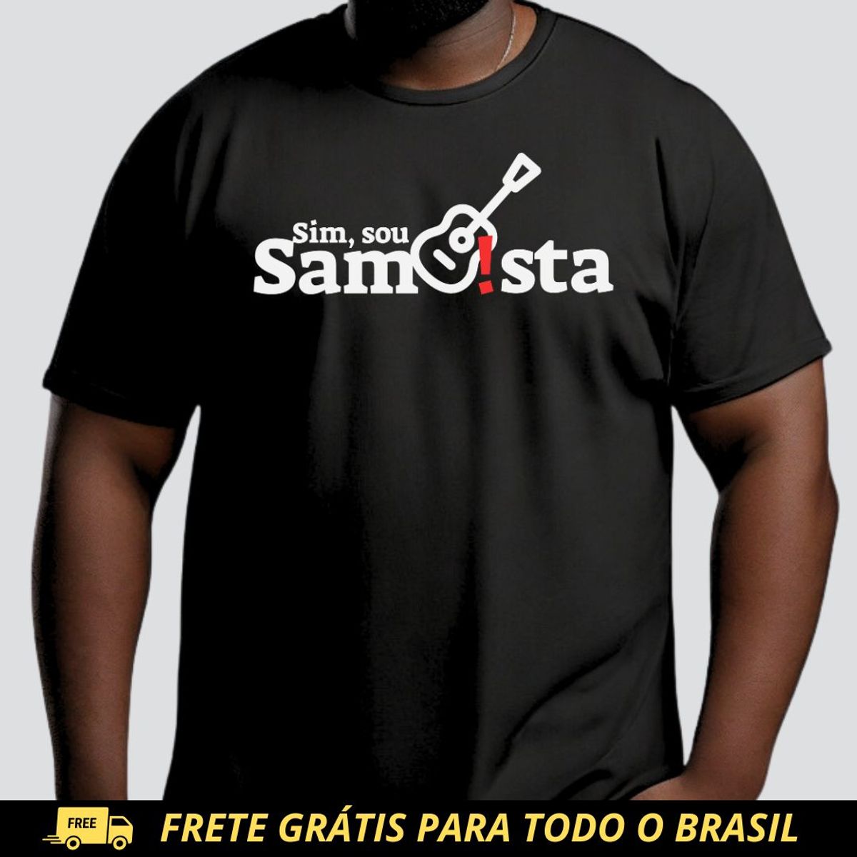 Nome do produto: Camiseta Plus Size - Sim Sou Sambista