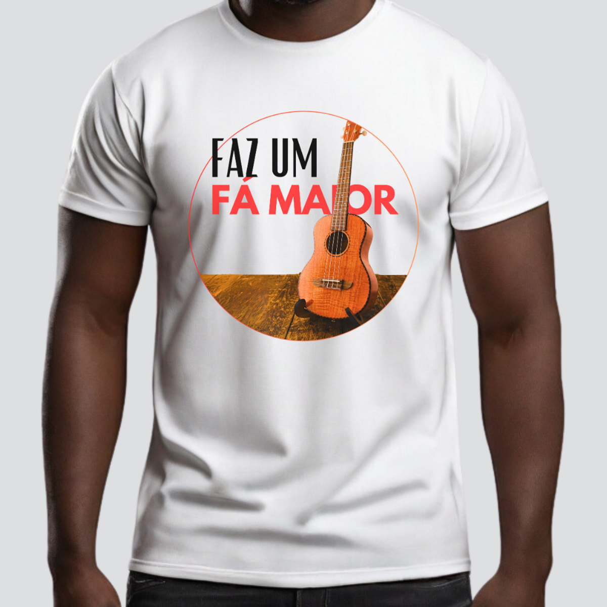 Nome do produto: Camiseta Prime Masculina - Faz um Fá Maior - Sim, é Samba!