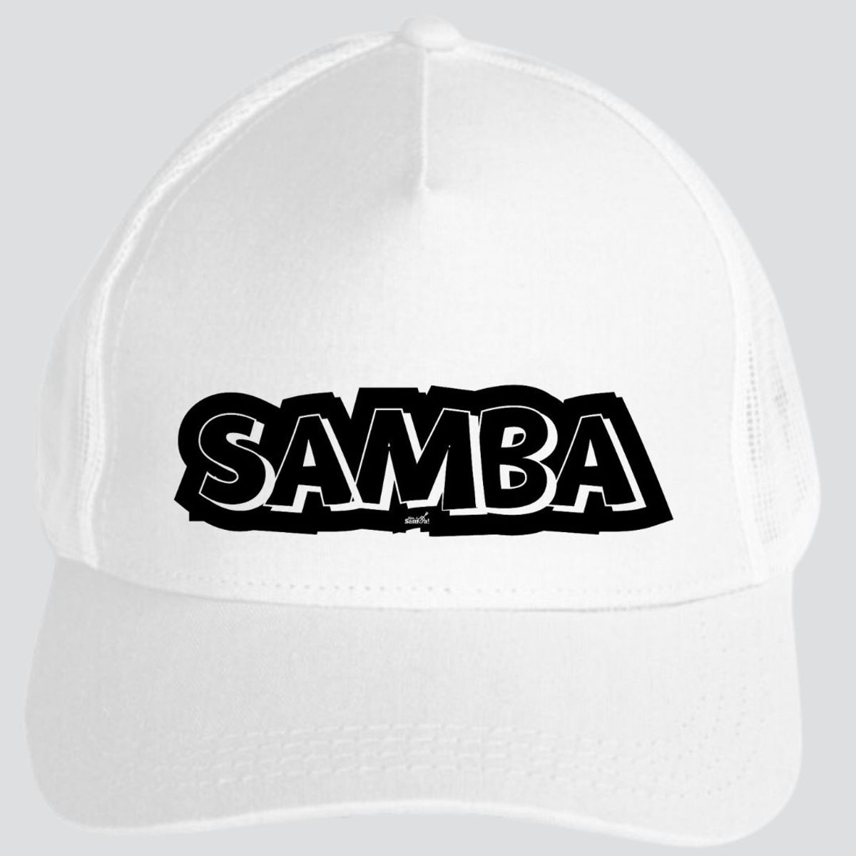 Nome do produto: Boné Americano com Tela - Samba Estampado