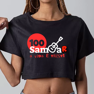 Nome do produtoCamisa Cropped Feminina - Sem Samba a Vida é Triste