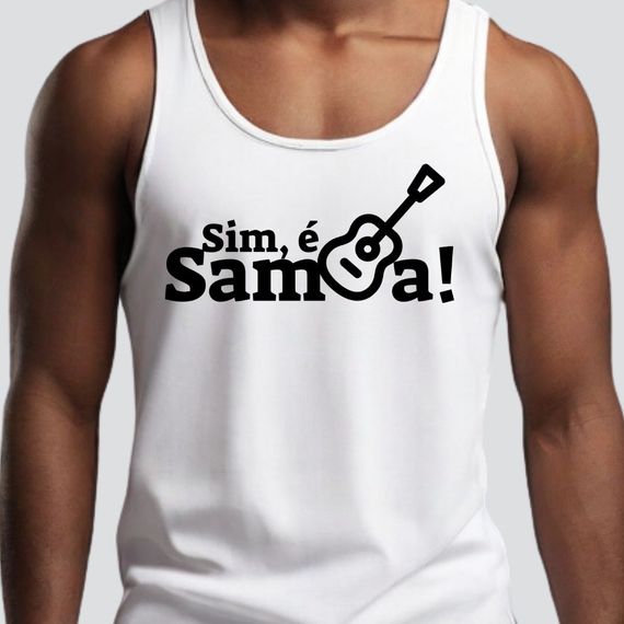 Camiseta Regata Masculina - Sim é Samba