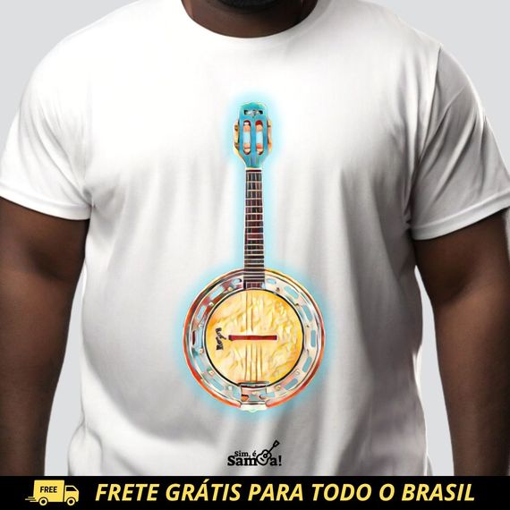 Camiseta Plus Size - Banjo Sim é Samba