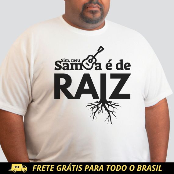 Camiseta Plus Size - Sim Meu Samba é de Raiz