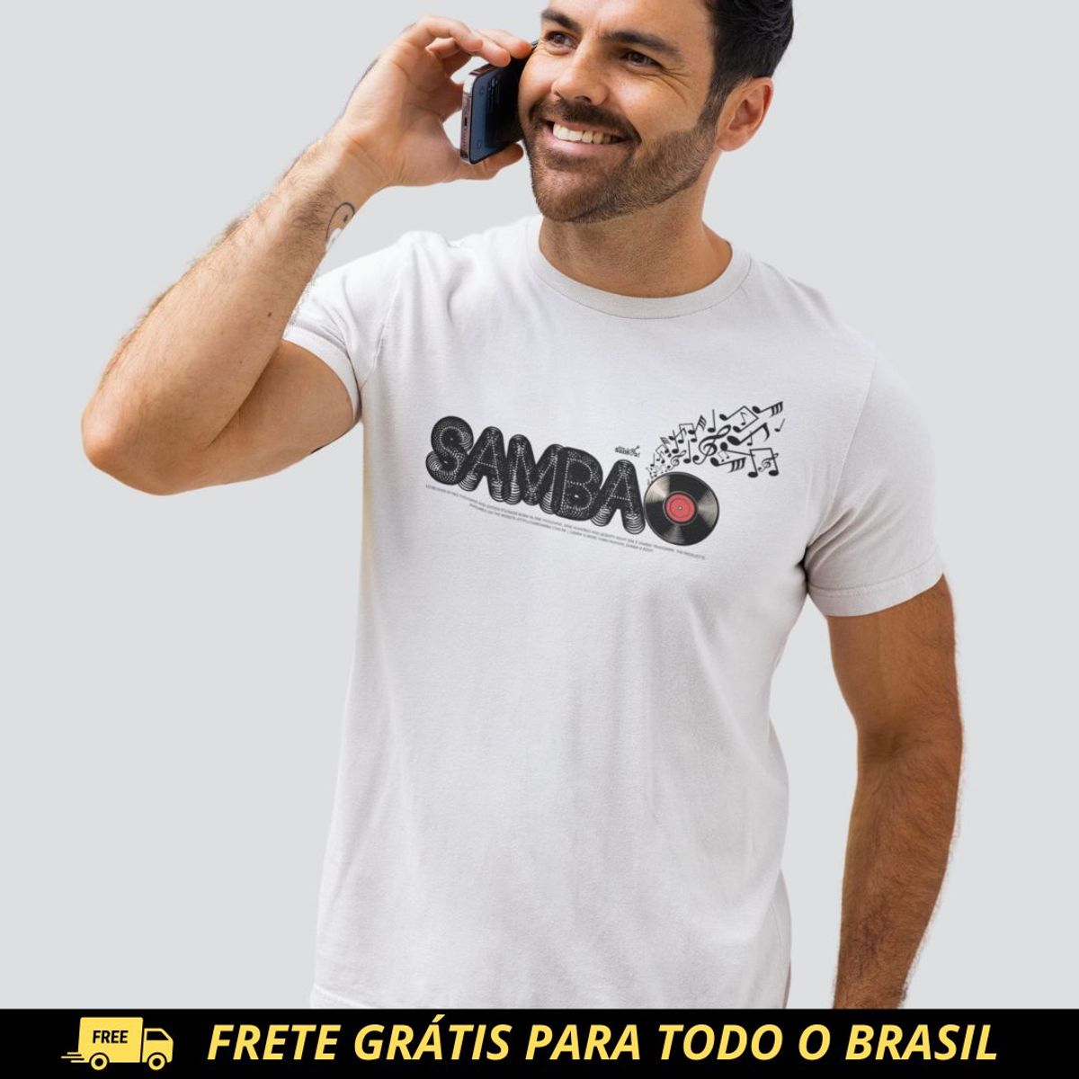 Nome do produto: Camiseta Prime Masculina - Sambão 