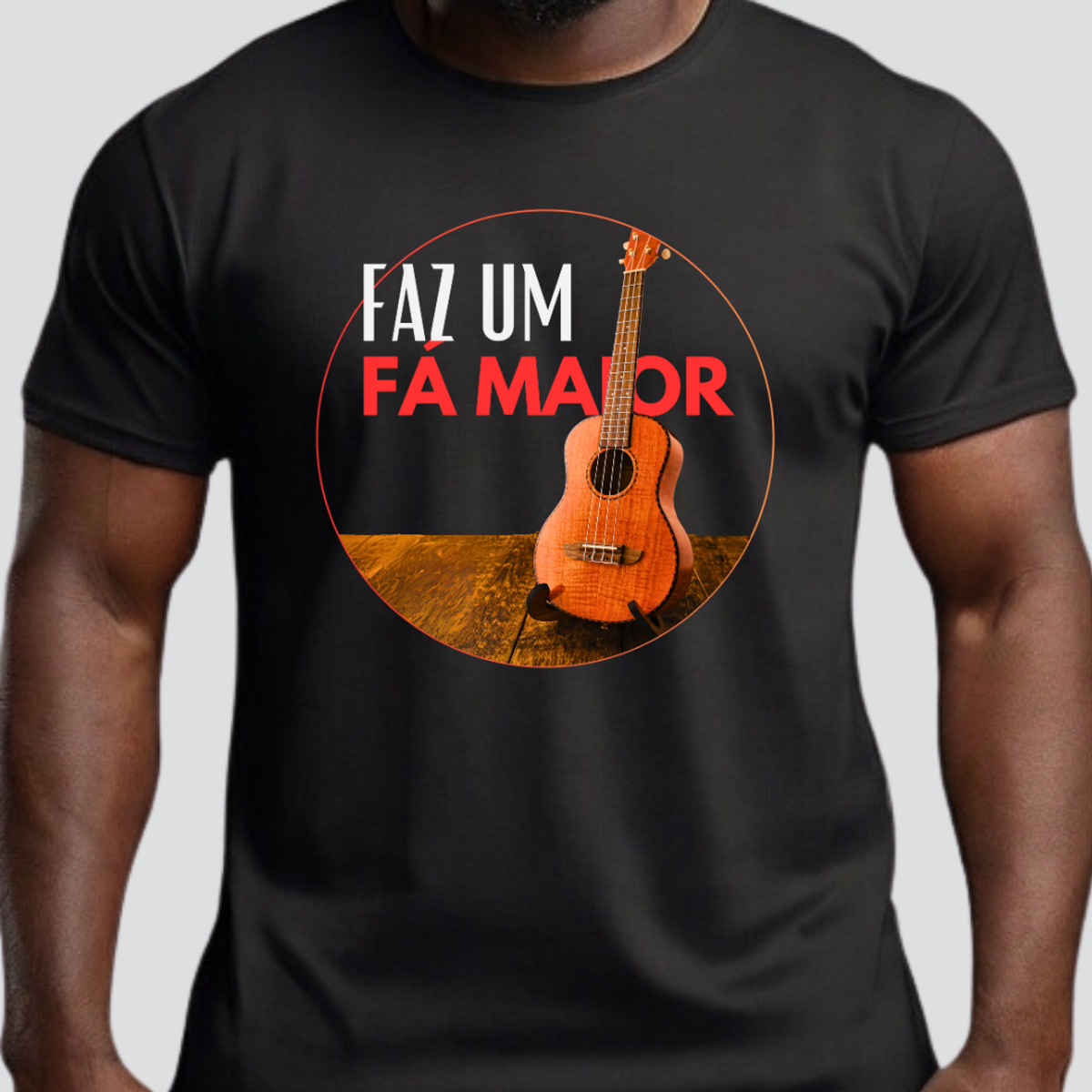 Nome do produto: Camiseta Prime Masculina - Faz um Fá Maior - Sim, é Samba!