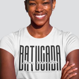 Camiseta Baby Long Clássica Feminina - Sim Sou da Batucada