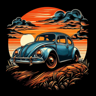 Nome do produtoCamiseta - Fusca Azul