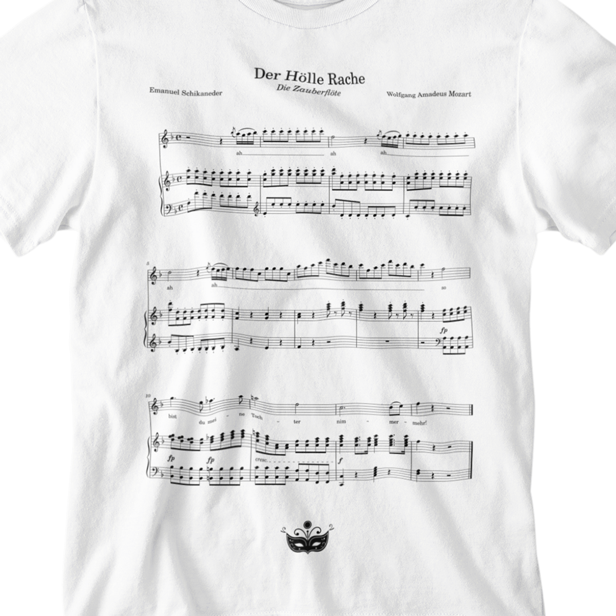 Nome do produto: Partitura Der Hölle Rache - Árias em Algodão - Camiseta Premium