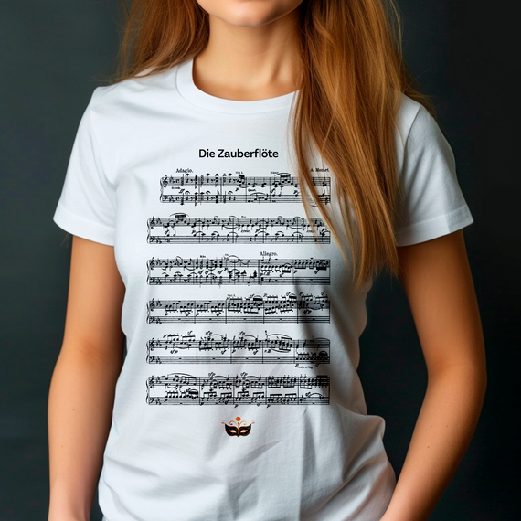 Partitura A Flauta Mágica - Camiseta Premium