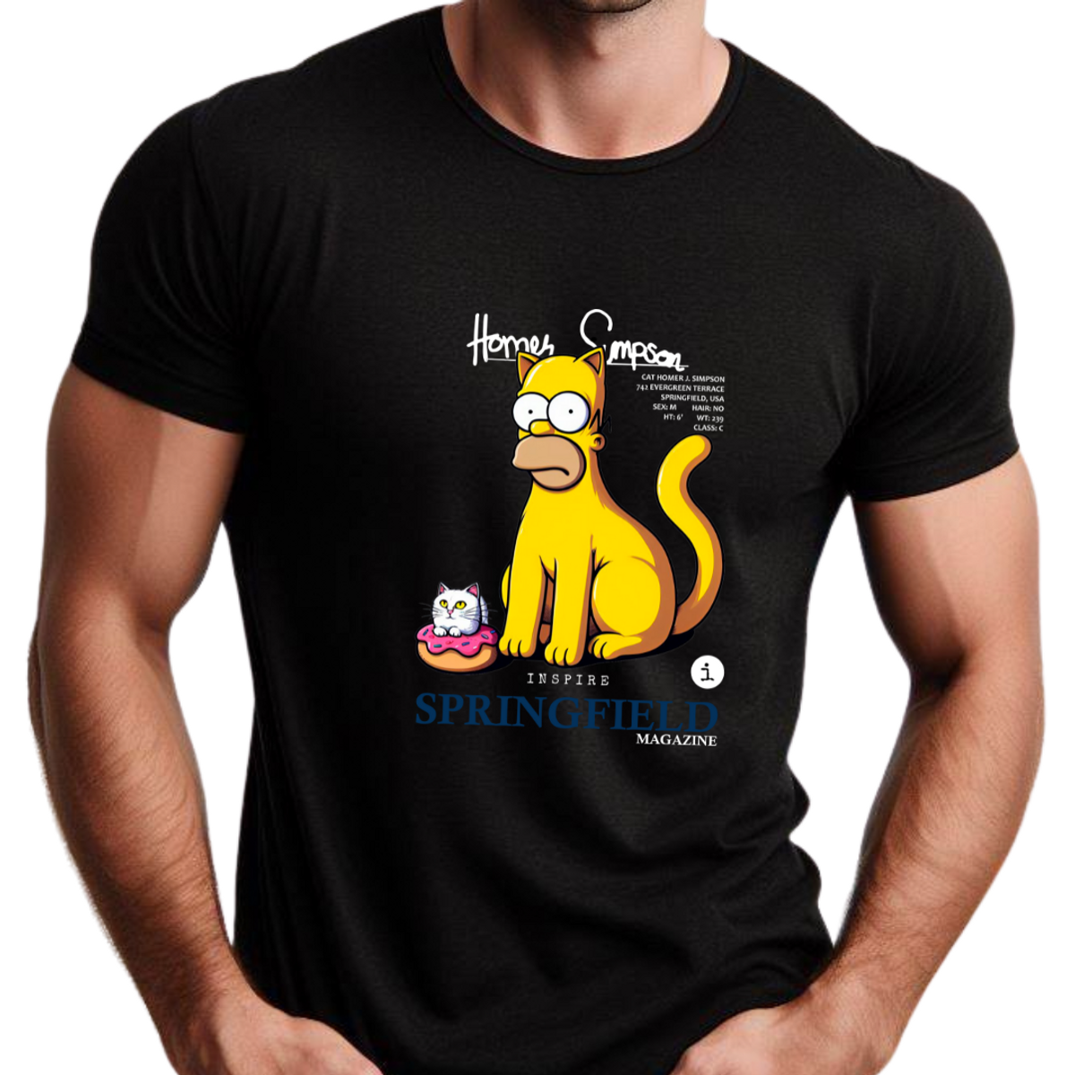 Nome do produto: Camiseta Homer Simpson - Gato - PRIME (k)