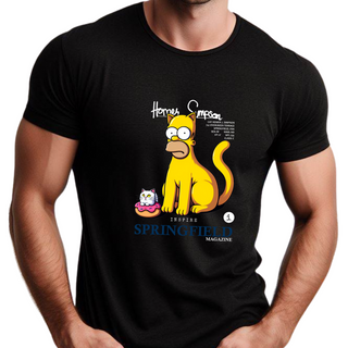 Camiseta Homer Simpson - Gato - PRIME (k)