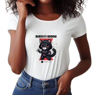 Black Cat Widow Inspire - Baby Look Quality (w)