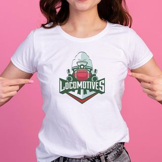 Camiseta Baby Look Logo Locomotives