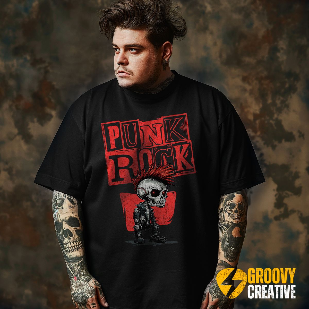 Nome do produto: Punk Rock Skull-Plus-Quality