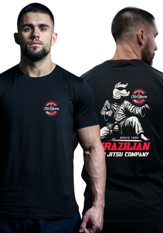 Camiseta Jiu Jitsu Frente Costas - Gile Ribeiro