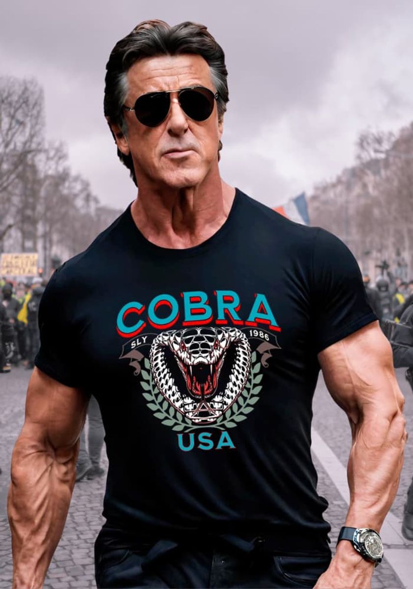 Nome do produto: Camiseta Stallone Cobra USA 