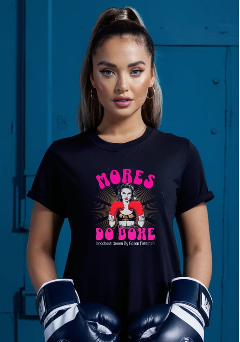 Nome do produto: Camiseta Baby Long  Feminina Boxe - Foreman