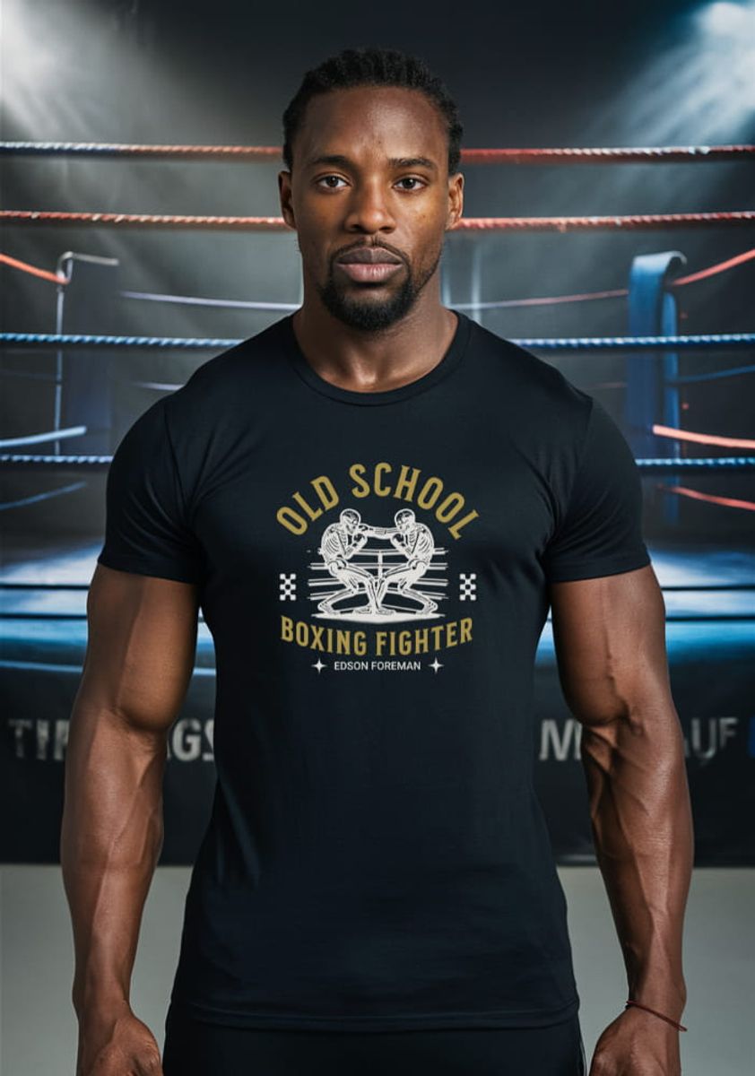 Nome do produto: Camiseta Old School Boxe - Foreman