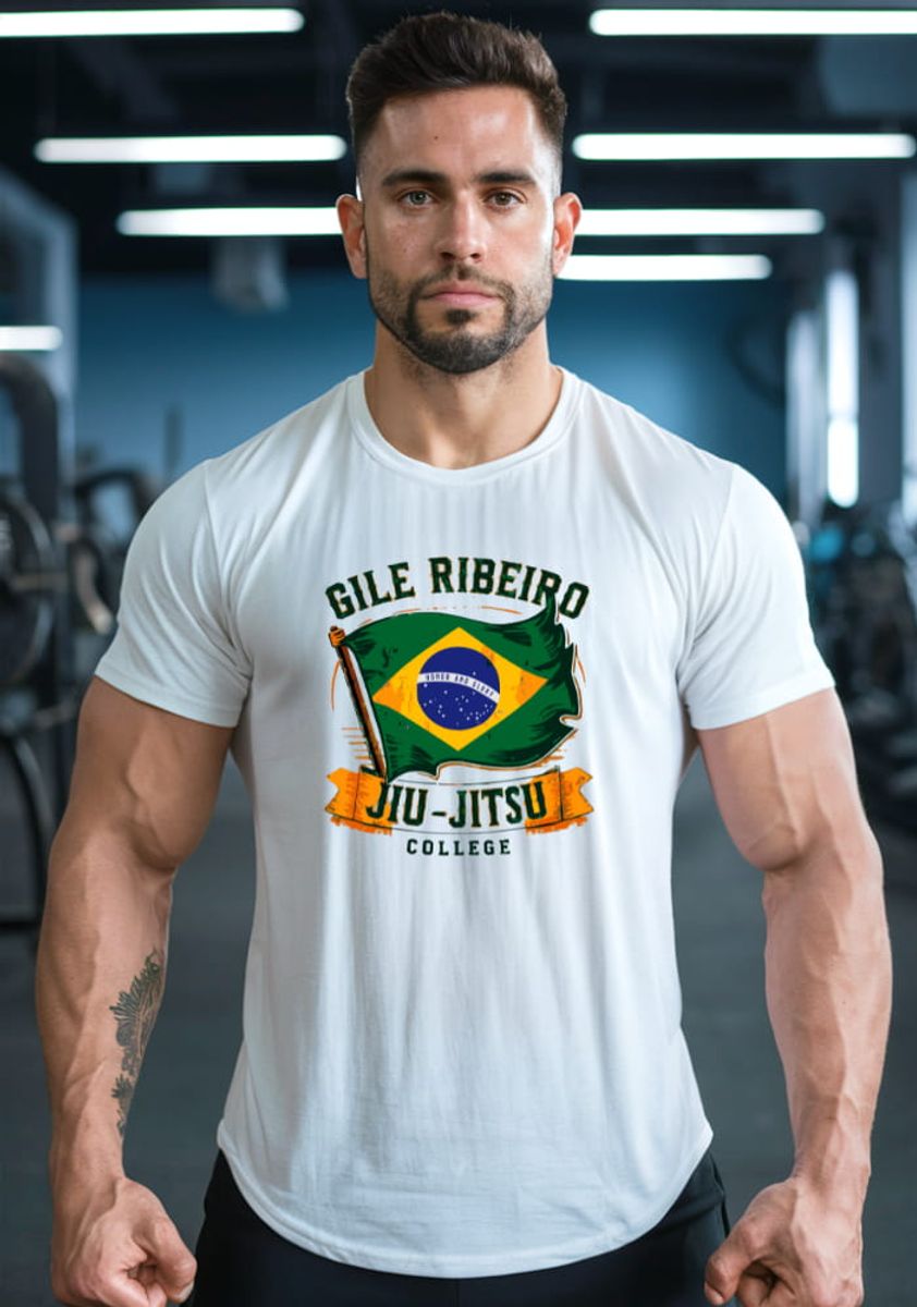 Nome do produto: Camiseta Jiu  Jitsu College - Gile Ribeiro