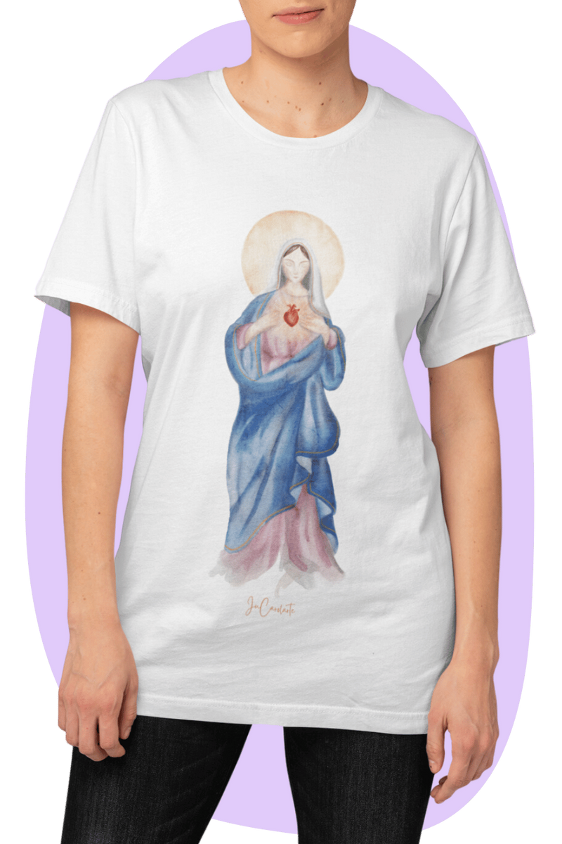 Nome do produto: Camiseta - Mãezinha do Sagrado Coração #01