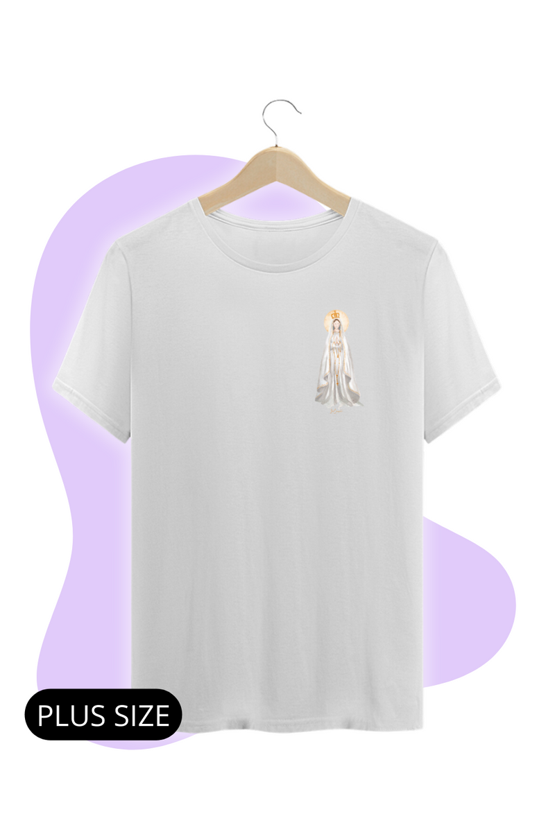 Nome do produto: Camiseta Plus Size - Mãezinha de Fátima #02