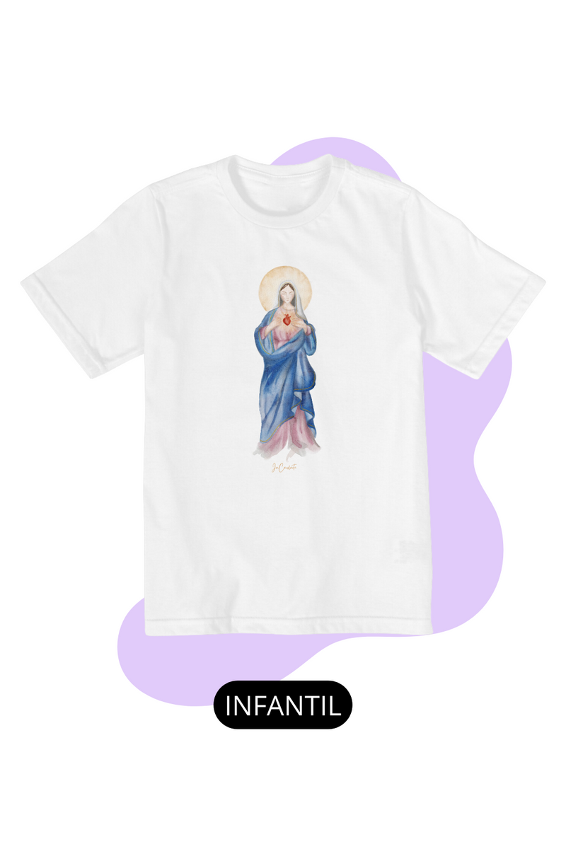 Nome do produto: Camiseta Infantil - Mãezinha do Sagrado Coração