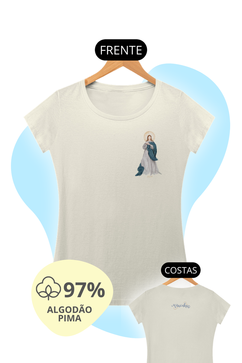 Nome do produto: Camiseta Feminina Pima - Mãezinha da Imaculada Conceição #02