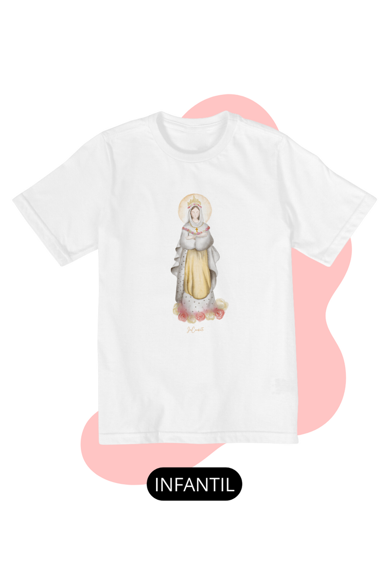 Nome do produto: Camiseta Infantil - Mãezinha de La Sallete