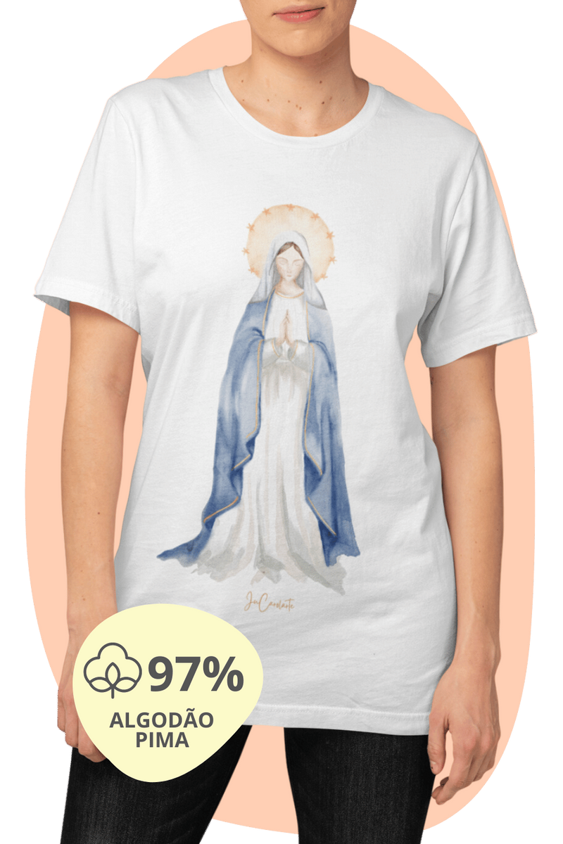 Nome do produto: Camiseta Pima - Mãezinha das Graças #01