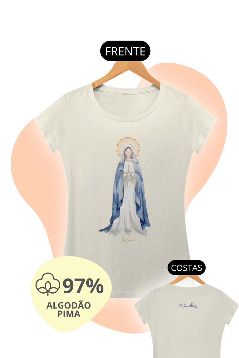 Nome do produto: Camiseta Feminina Pima - Mãezinha das Graças #02