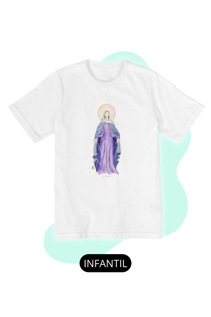 Nome do produto: Camiseta Infantil - Mãezinha das Lagrimas