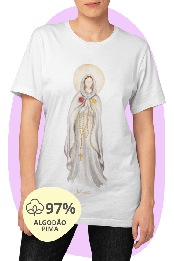 Camiseta Pima - Mãezinha da Rosa Mística #01