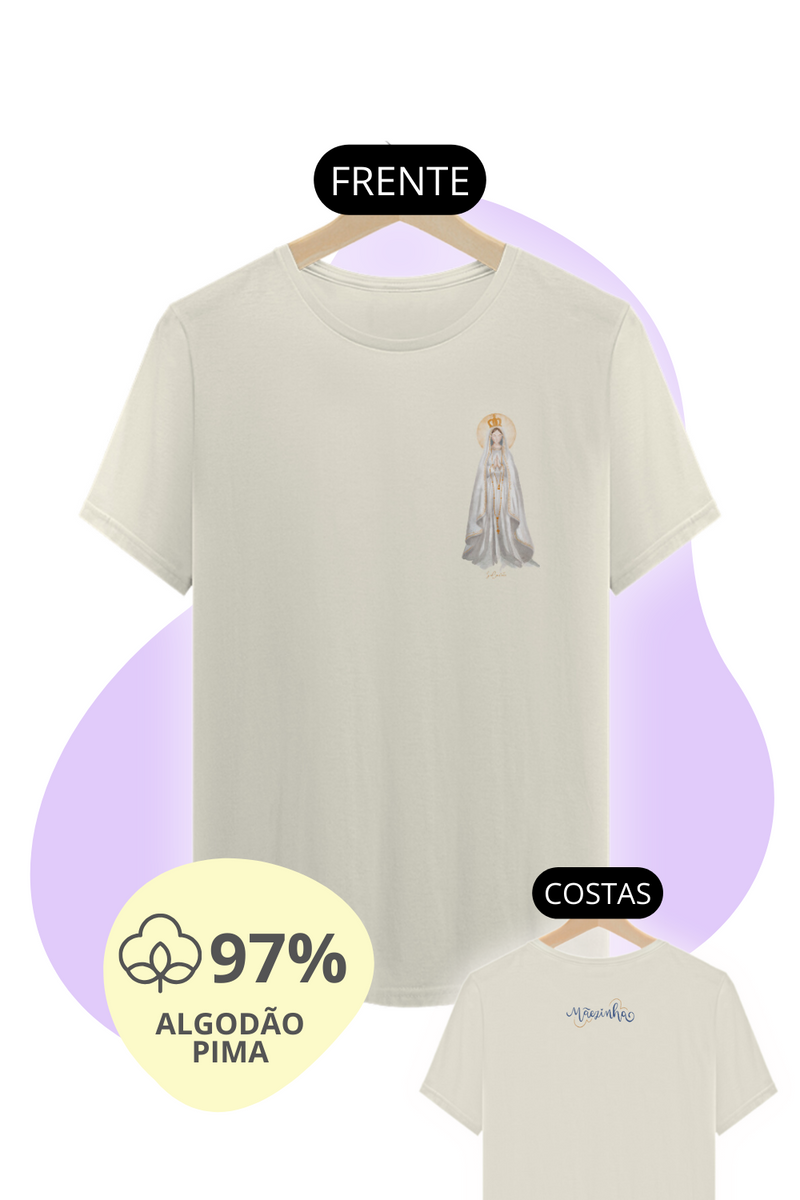 Nome do produto: Camiseta Unissex Pima - Mãezinha de Fátima #01