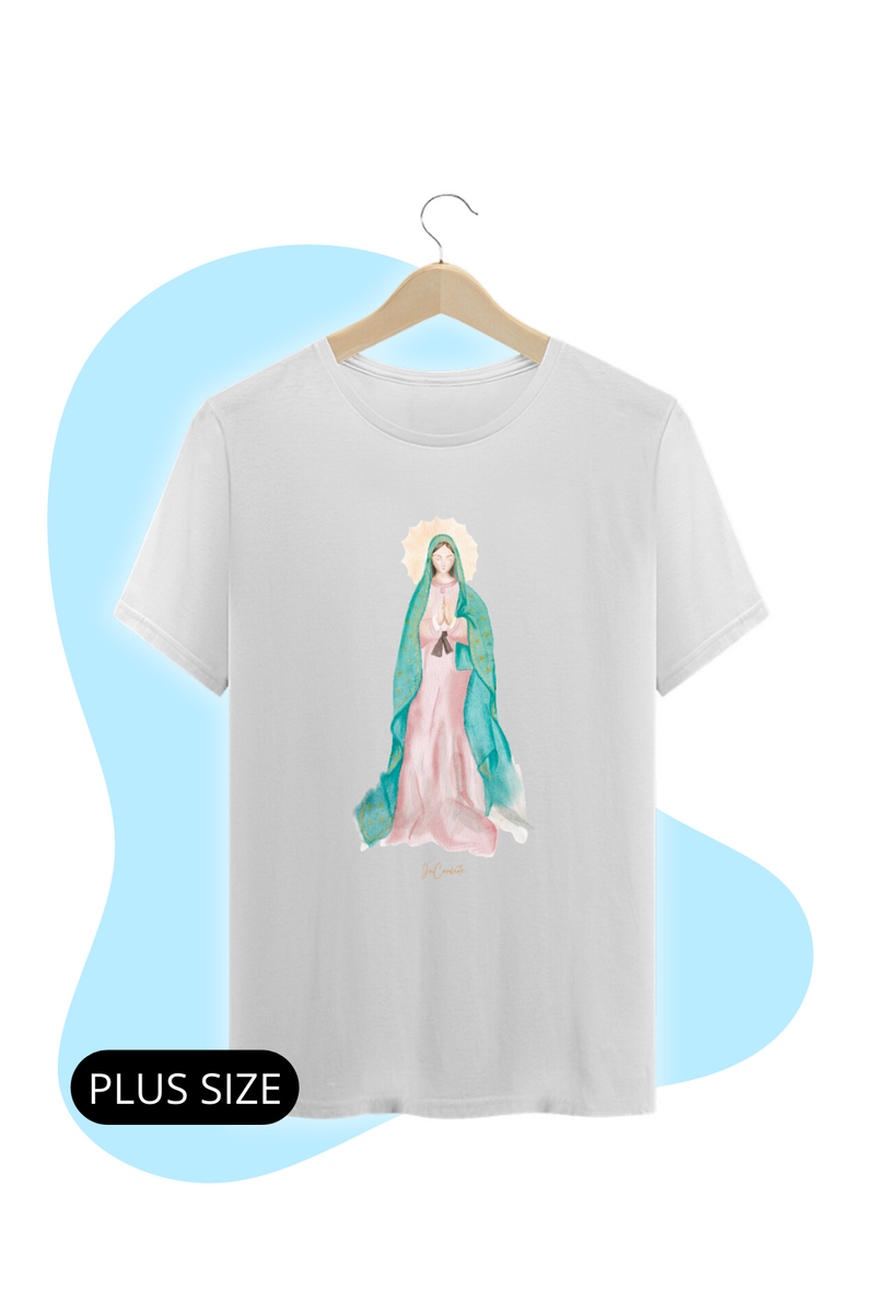 Nome do produto: Camiseta Plus Size - Mãezinha de Guadalupe #01