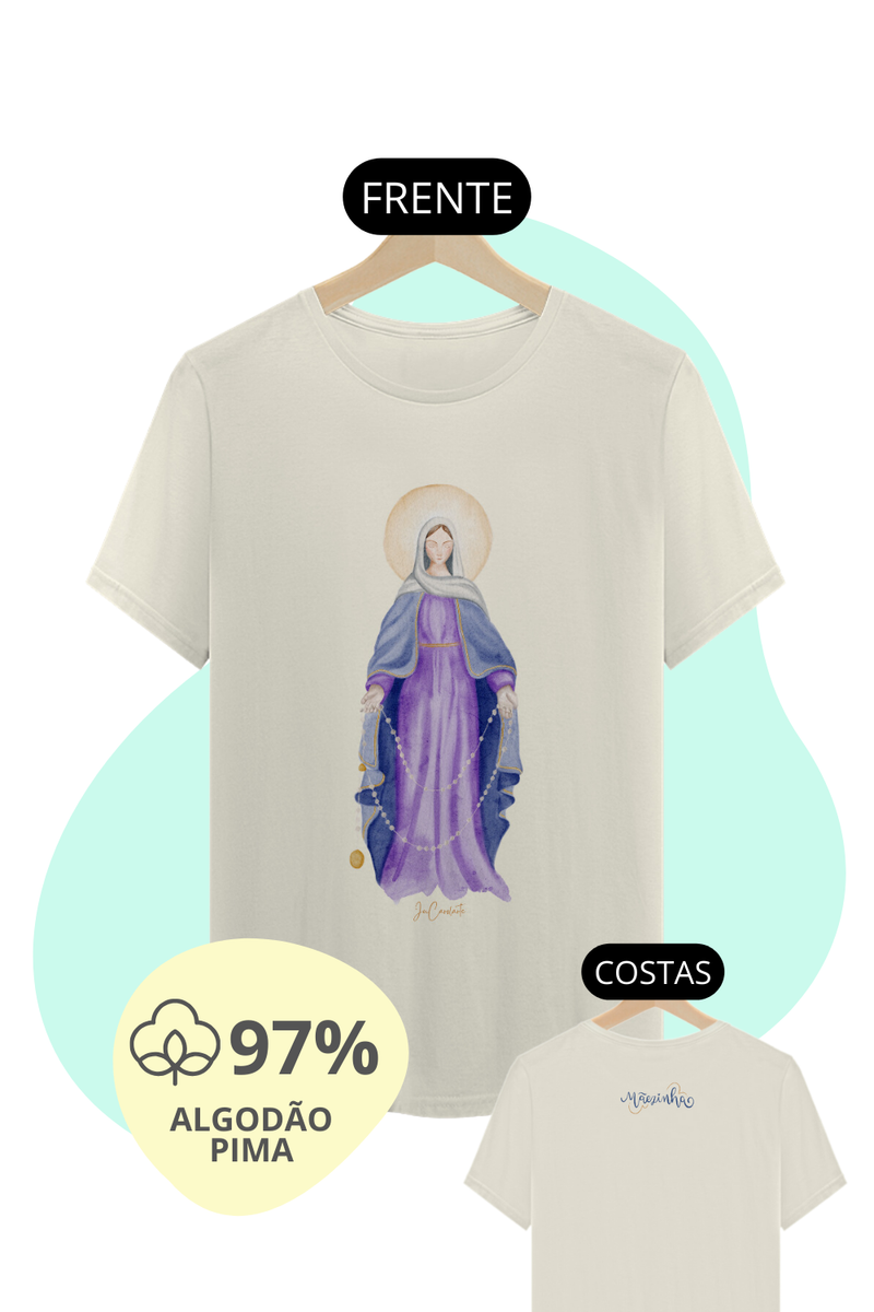 Nome do produto: Camiseta Unissex Pima - Mãezinha das Lagrimas #01