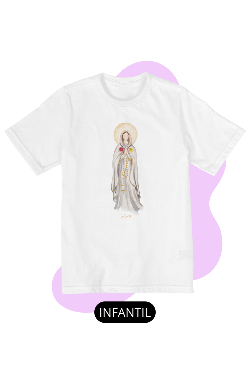 Nome do produto: Camiseta Infantil - Mãezinha da Rosa Mística