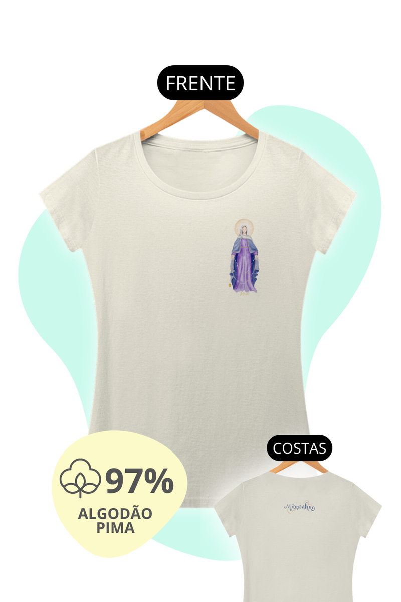 Nome do produto: Camiseta Feminina Pima - Mãezinha das Lagrimas #02