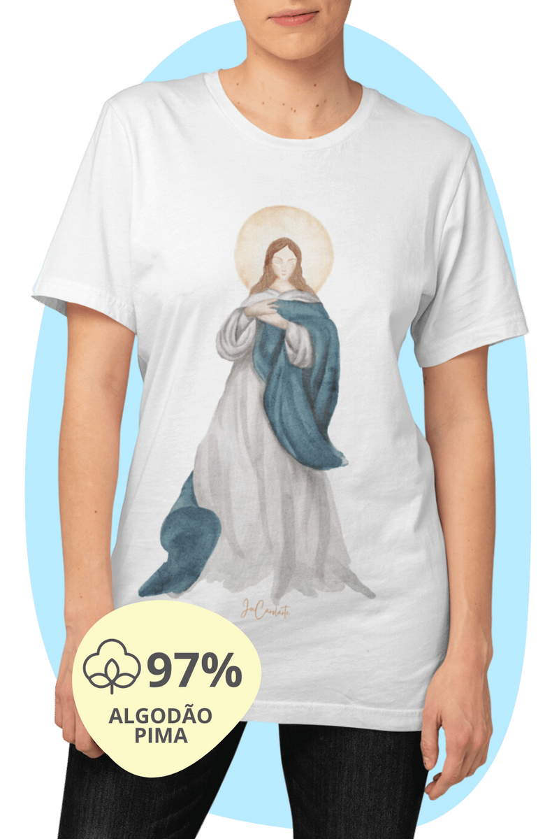 Nome do produto: Camiseta Pima - Mãezinha da Imaculada Conceição #01