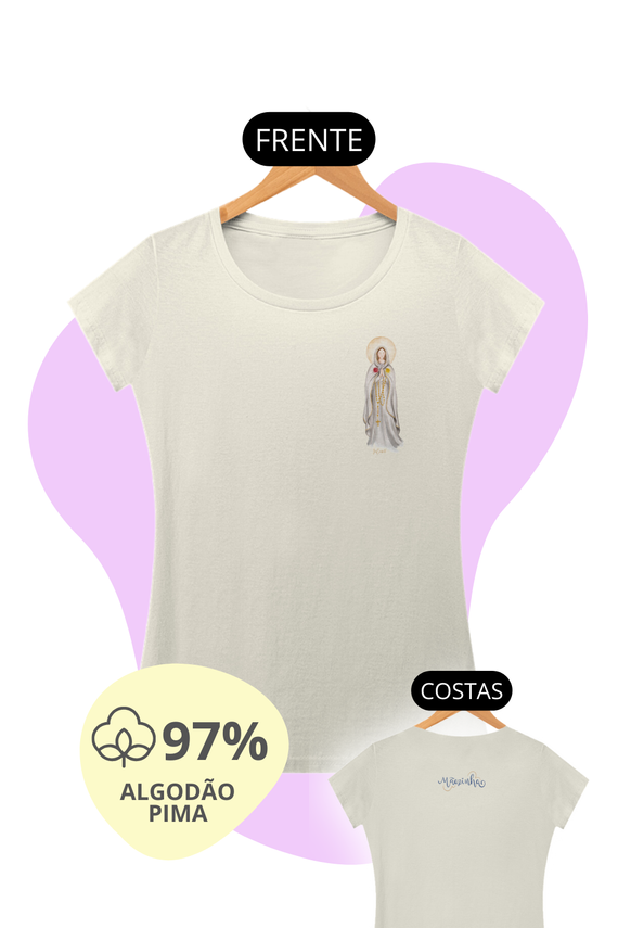 Camiseta Feminina Pima - Mãezinha da Rosa Mística #02