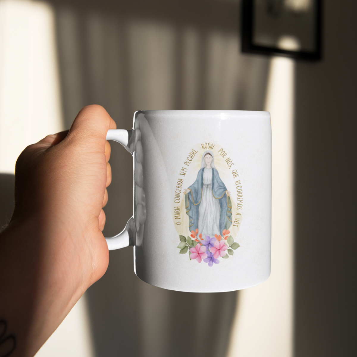 Nome do produto: Caneca Nossa Senhora / Medalha Milagrosa