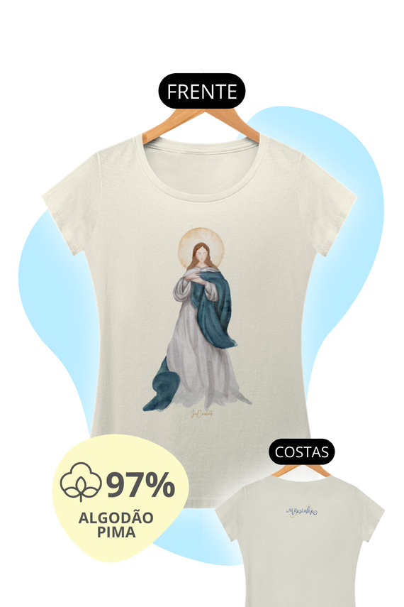 Camiseta Feminina Pima - Mãezinha da Imaculada Conceição #01