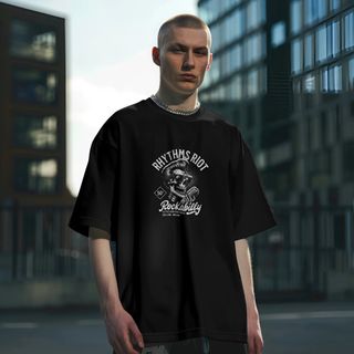 Nome do produtoCamiseta Oversized Skull Rockabilly