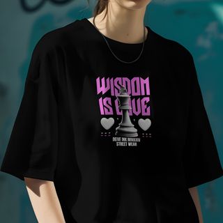 Nome do produtoCamiseta Oversized Wisdom is Love