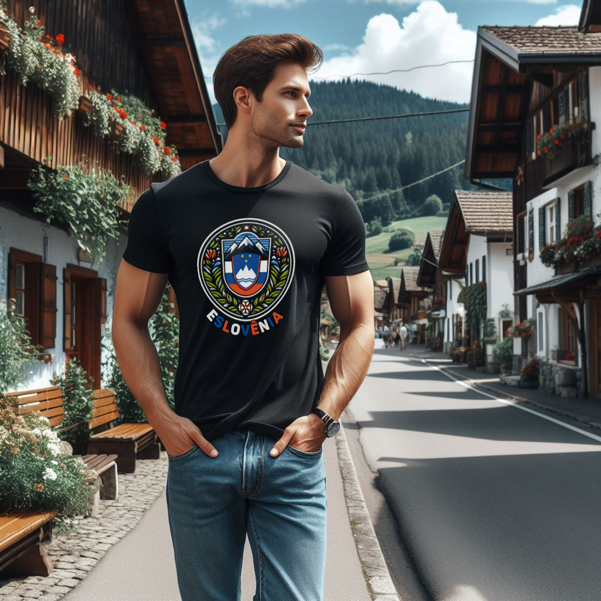 Nome do produto: Camiseta | Brasão da Eslovênia
