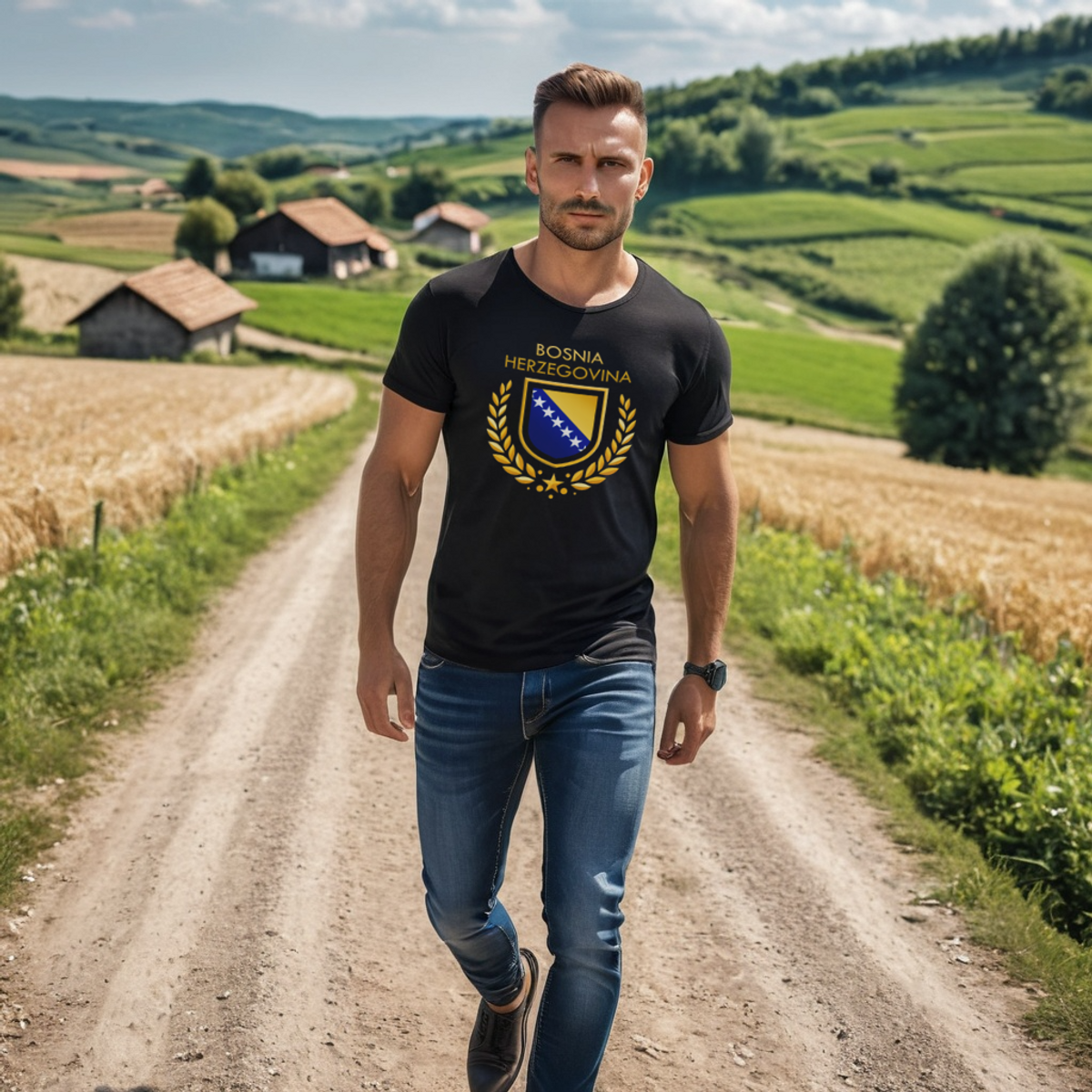 Nome do produto: Camiseta | Brasão Bosnia Herzegovina
