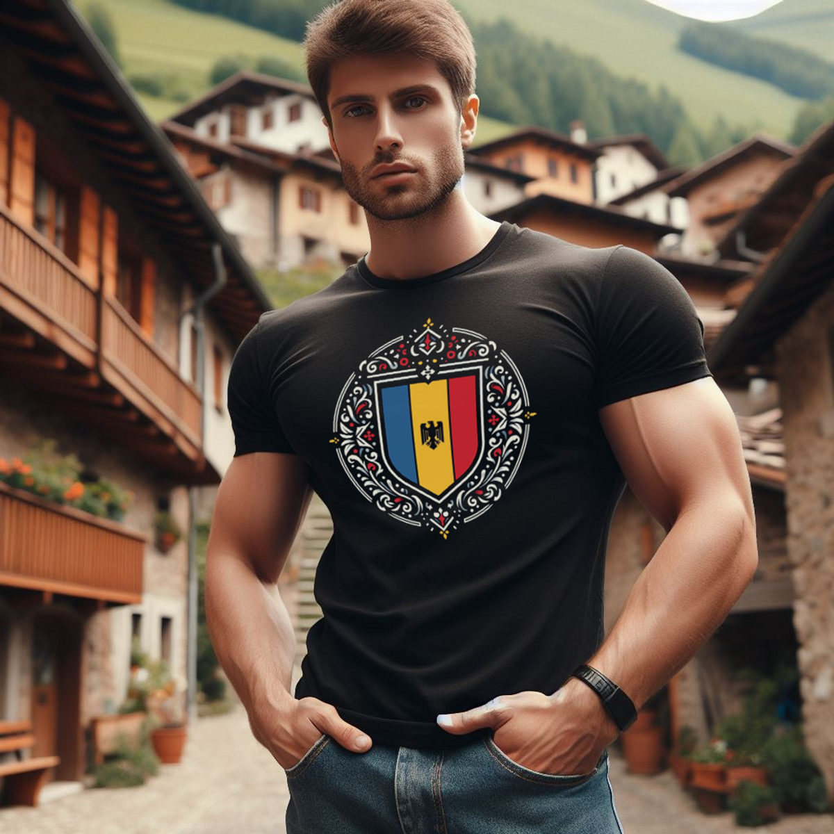 Nome do produto: Camiseta Quality | Brasão da Romênia