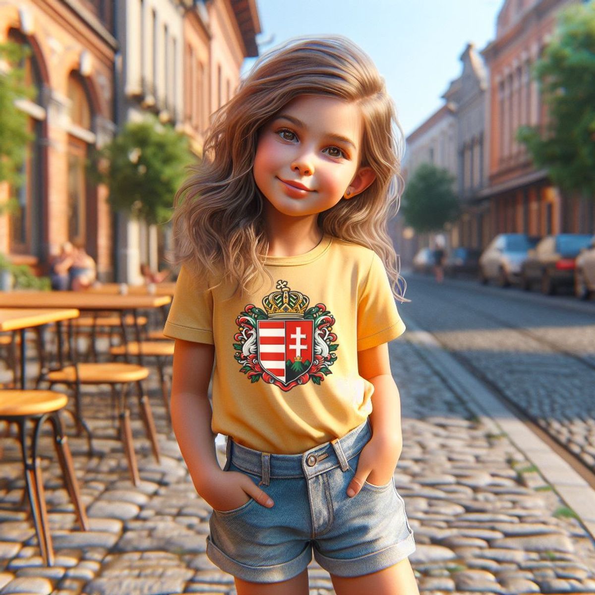 Nome do produto: Camiseta Infantil (2 a 8) | Brasão da Hungria