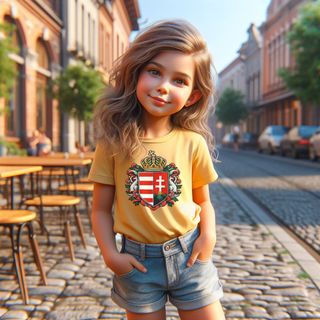 Camiseta Infantil (2 a 8) | Brasão da Hungria