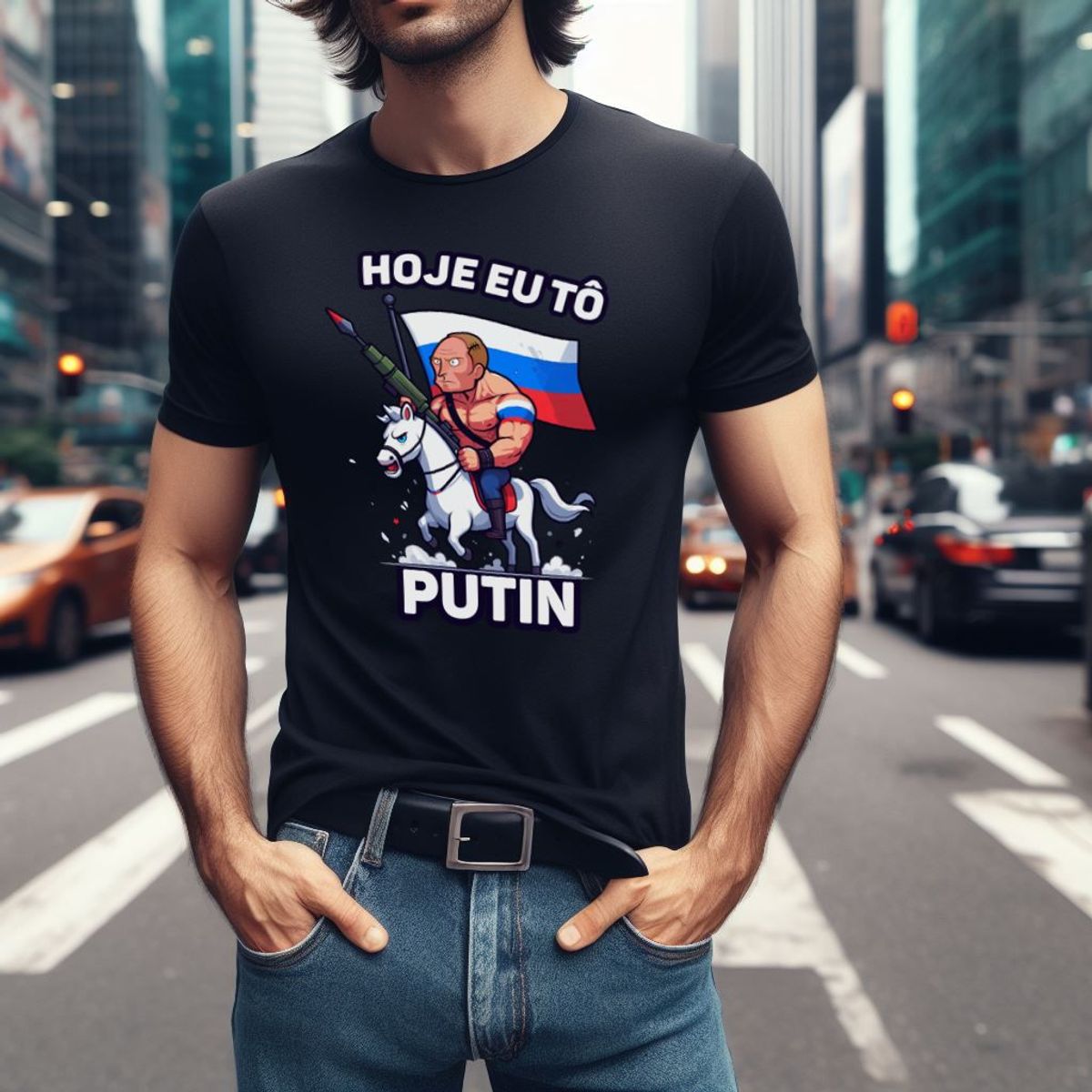 Nome do produto: Camiseta | Hoje eu tô Putin