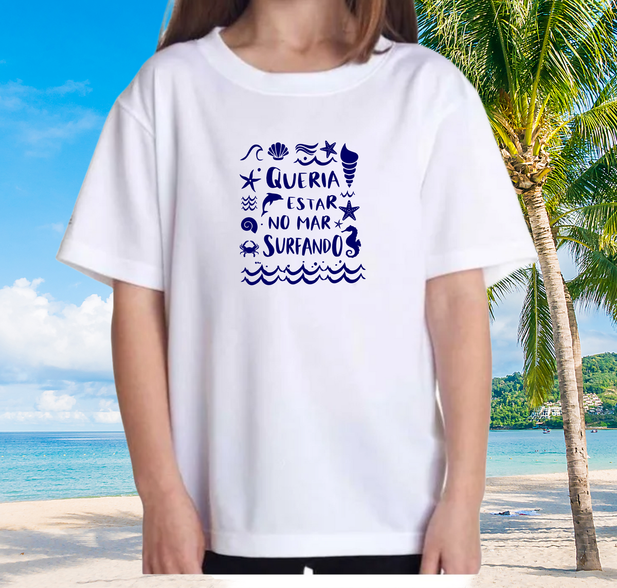 Nome do produto: Camiseta 10-14 anos Surfando 2 - Ref 802